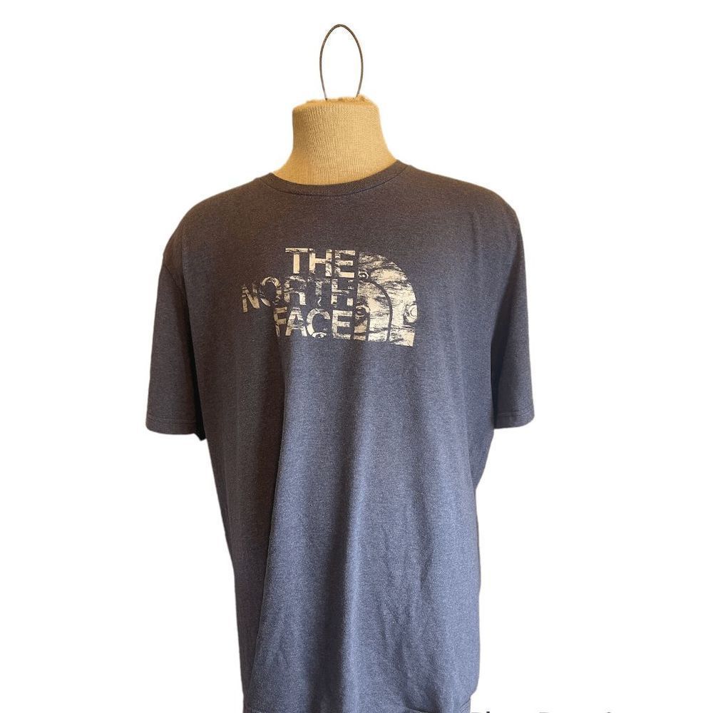 The North Face T-Shirt Crew Neck Sz XXL Short Sleeves Cotton Blue